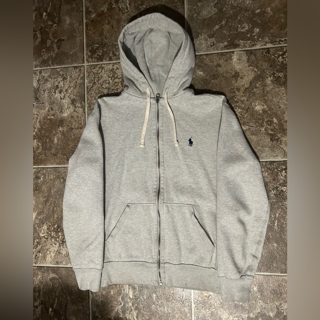 Ralph Lauren Men’s Hoodie Grey/Navy